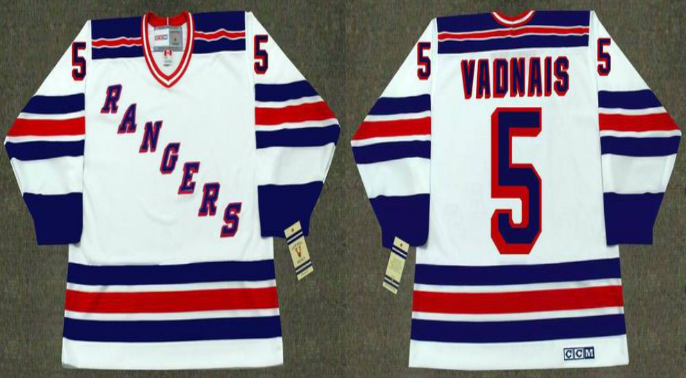 2019 Men New York Rangers #5 Vadnais white CCM NHL jerseys
